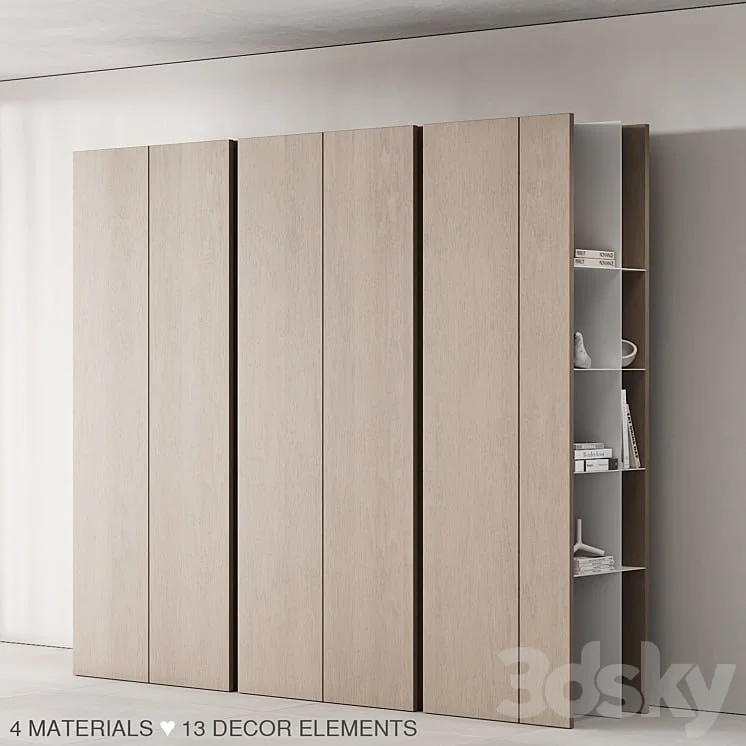 171 cabinet furniture 03 modern cupboard with decor 01